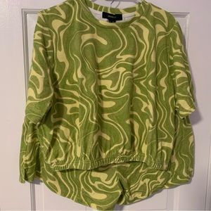 Forever 21 Plus Size Marble Tee & Short Set- Green-New